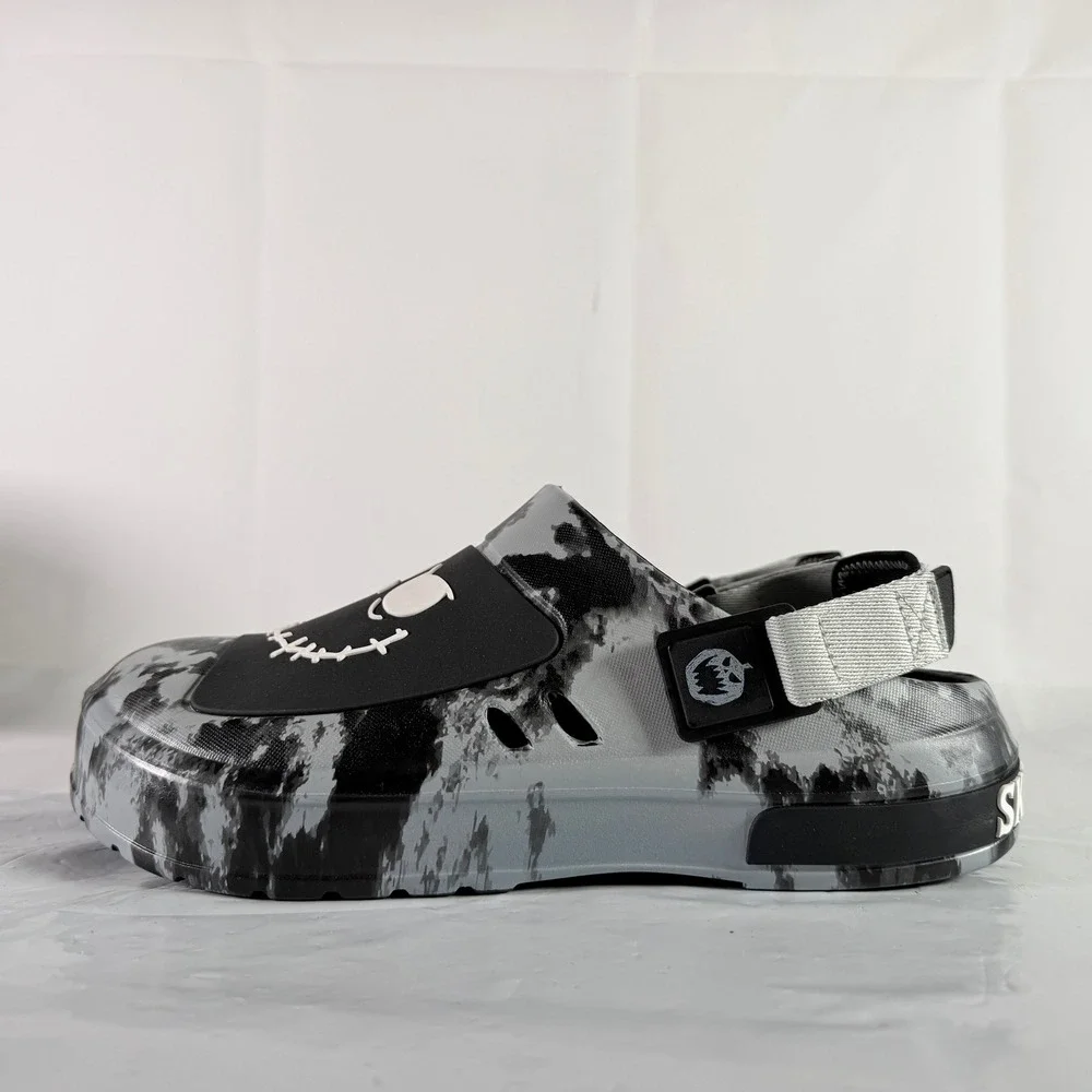 Disney Nightmare Before Christmas Jack Skellington Clogs Mens 10 Gray New